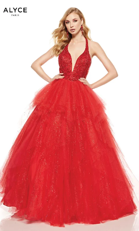 Classic style Open-front ball gown Alyce Prom Dress 60749