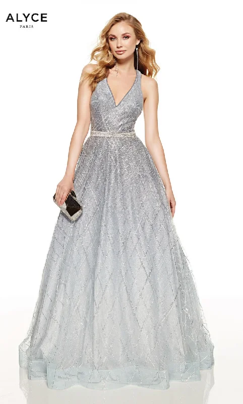Boutique style Floor-length satin ball gown Alyce Prom Dress 60755