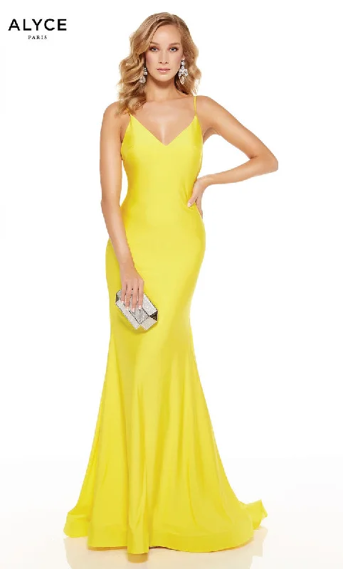 Multi-functional style Floral satin ball gown Alyce Prom Dress 60773
