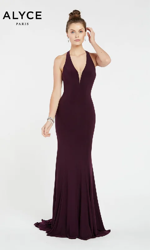Single-shoulder Neck Design Lined satin ball gown The Secret Dress by Alyce Dress 1372