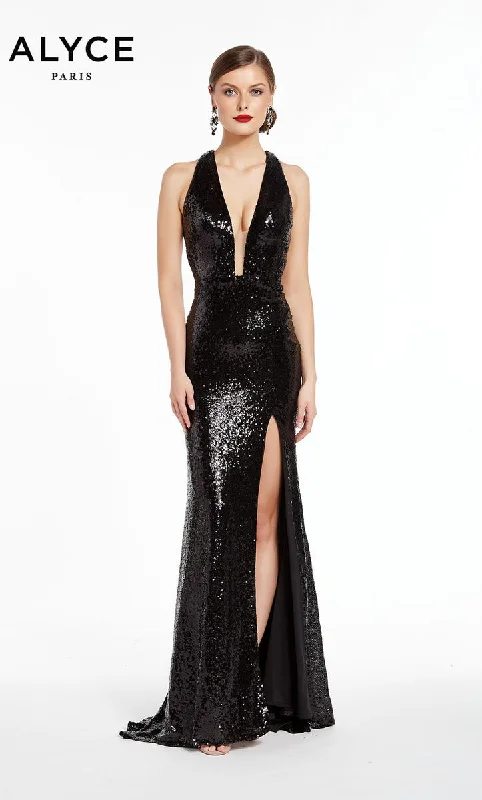 Classic Series Satin lace bodice ball gown The Secret Dress by Alyce Dress 1386