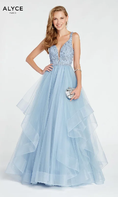 Cool Summer Sparkling lace bodice gown The Secret Dress by Alyce Dress 1413